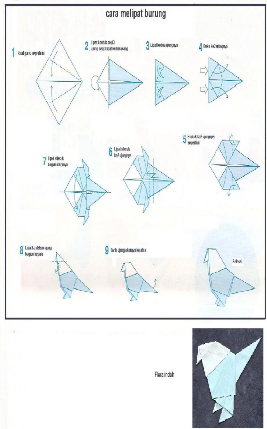 Cara Membuat Origami  Haiwan  Mudah  Melipat kertas menjadi 
